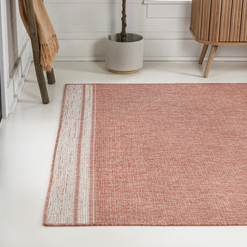 Alda Modern Minimalist Mingled Solid Indoor/Outdoor Area Rug